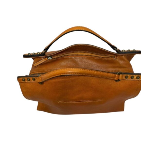 C & C California Leather Bag Satchel Crossbody Tote Bag British Tan - Picture 10 of 16